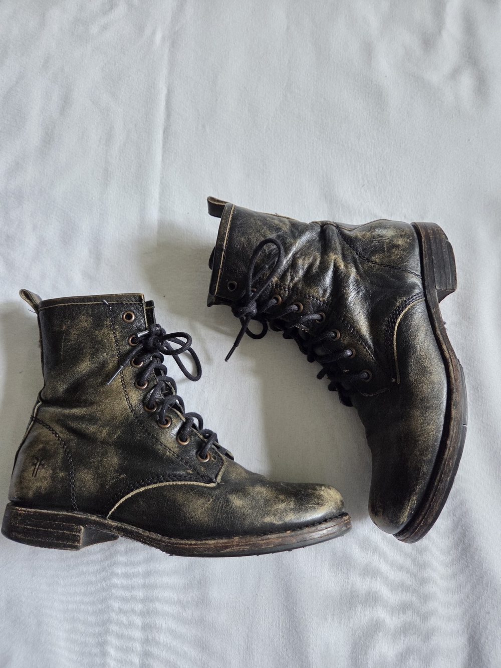 Frye Veronica Combat Metallic Boots